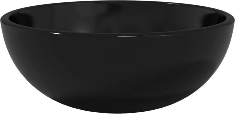 vidaXL fekete edzett üveg mosdókagyló 30 x 12 cm