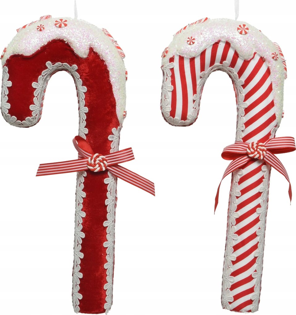 Medál karácsonyi dekoráció cukorka piros