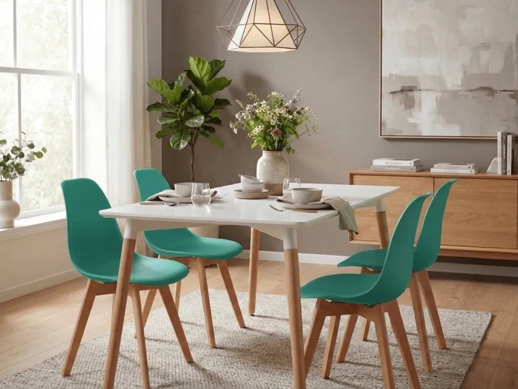 Zöld KITO szék bükkfa lábakkal