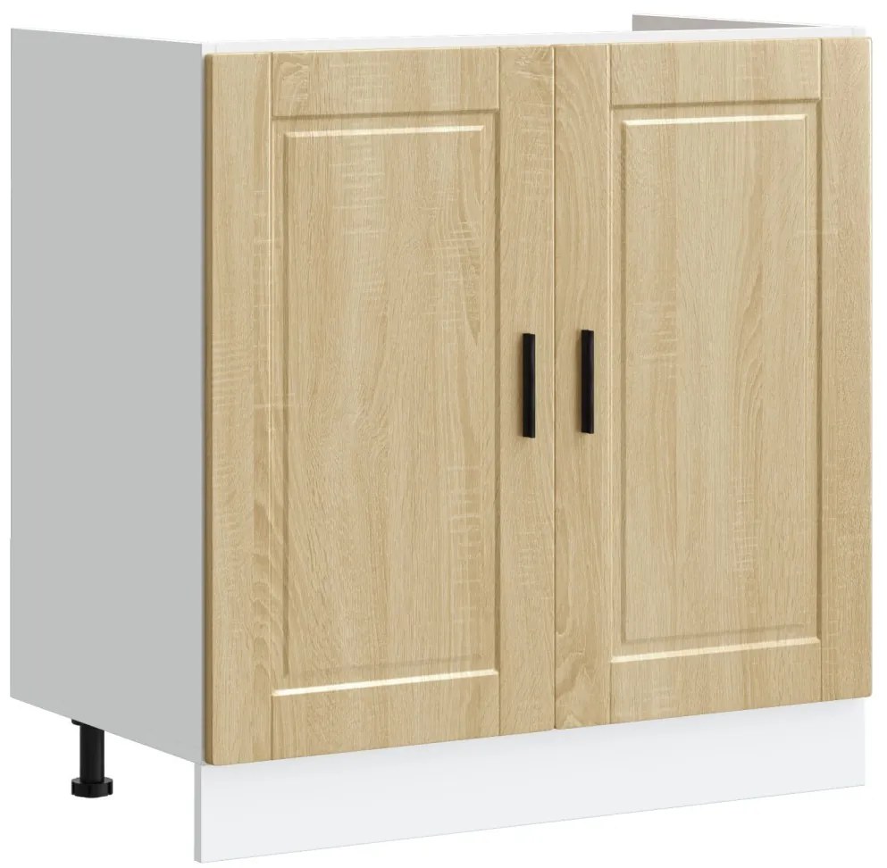 Mosogatószekrény Porto 2 pcs Barna 80 x 46 x 84.5 cm Faanyag