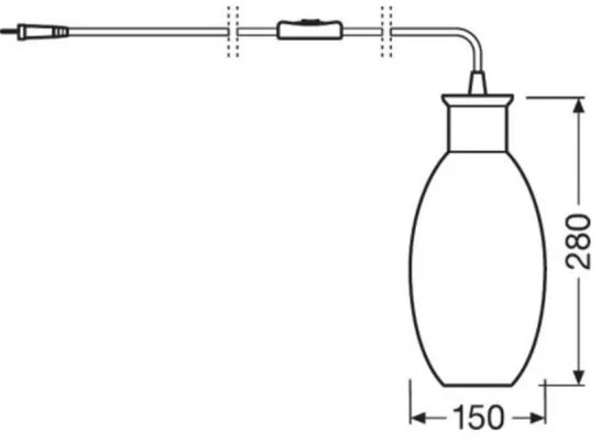 Ledvance - Asztali lámpa GRAPE 1xE27/40W/230V narancssárga