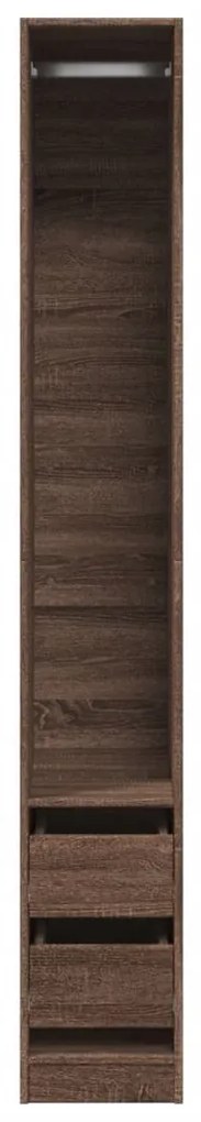 vidaXL barna tölgy színű szerelt fa ruhásszekrény 30 x 50 x 200 cm