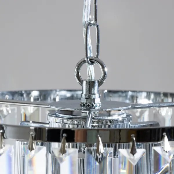 Brilagi - LED Kristály csillár láncon MOZART 4xE14/40W/230V fényezett króm