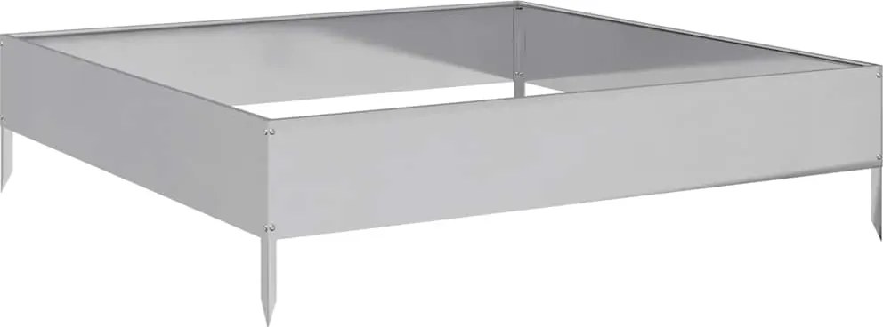 vidaXL horganyzott acél kerti magaságyás 100 x 100 x 26 cm