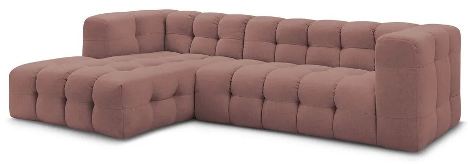 Világos rózsaszín sarokkanapé Cloud – Bobochic Paris