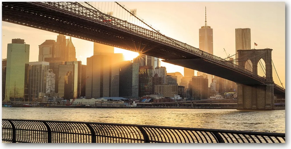 Fotó üvegkép Brooklyn híd 140x70