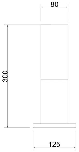 Maytoni O418FL-01B - Kültéri lámpa WILLIS 1xE27/60W/230V 30 cm IP54 fekete