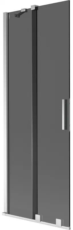 Mexen Velar, 2 szárnyas eltolható kádparaván 70 x 150 cm, 8mm szürke üveg, króm, 896-070-000-41-01