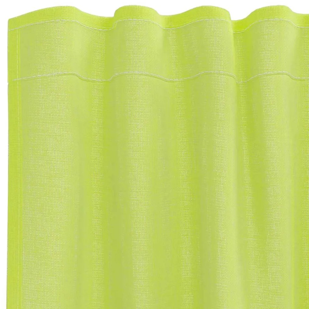 2 db almazöld fátyolfüggönyök rúd zsebekkel 140x260 cm