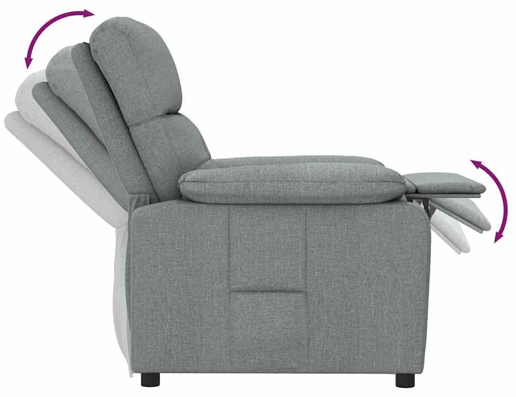 sötétszürke szövet dönthető fotel