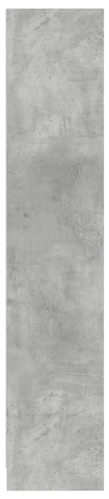 betonszürke szerelt fa könyvespolc 57 x 28,5 x 141 cm