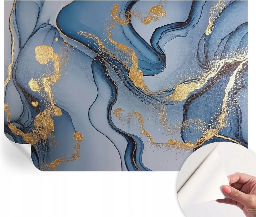 Öntapadós fotótapéta a konyhába Mosható Kék hullámok 312x219 cm