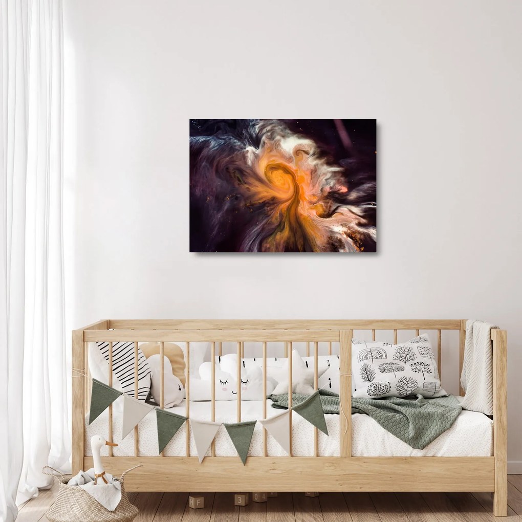 Absztrakt kép - univerzum (üvegen) (70x50 cm)