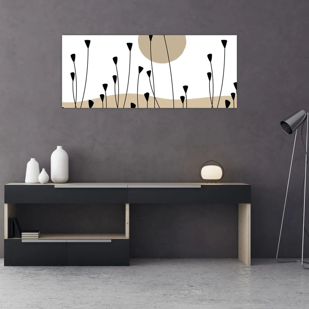 Kép - Grafikus rét N⁰2 (120x50 cm)