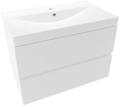 Naturel Verona Fürdőszobaszekrény mosdóval 80x50x45,5 cm fehér matt VERONA80BMU1