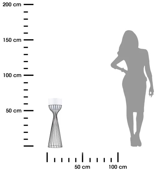 Fém virágcserép LOFT 68x20 cm fekete/fehér