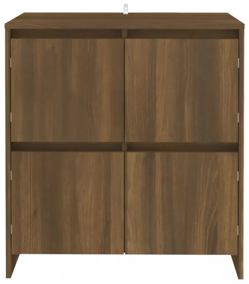 2 db barna tölgyszínű forgácslap tálalószekrény 70 x 41 x 75 cm
