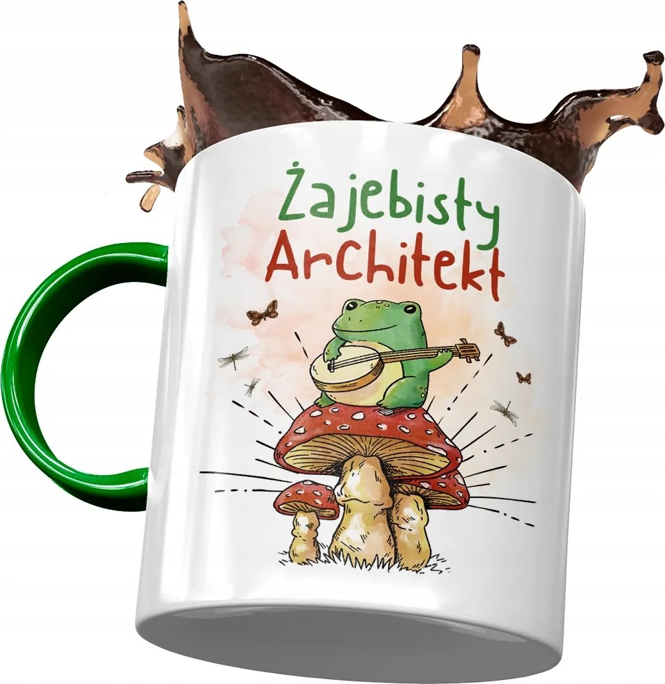 Zöld Bögre Építésznek Békás Építész Nyomtatott Fotóval