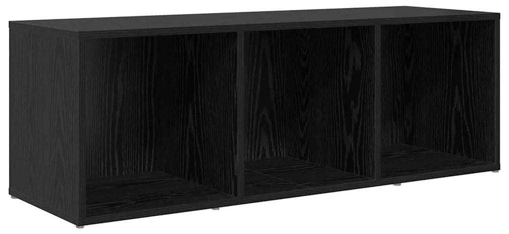 TV szekrény 3 pcs Fekete 107 x 35 x 37 cm Faanyag