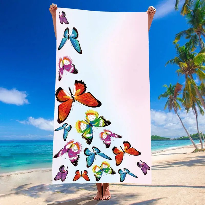 Strandtörölköző SILMARI 100x180 cm színes, 100% mikroszálas