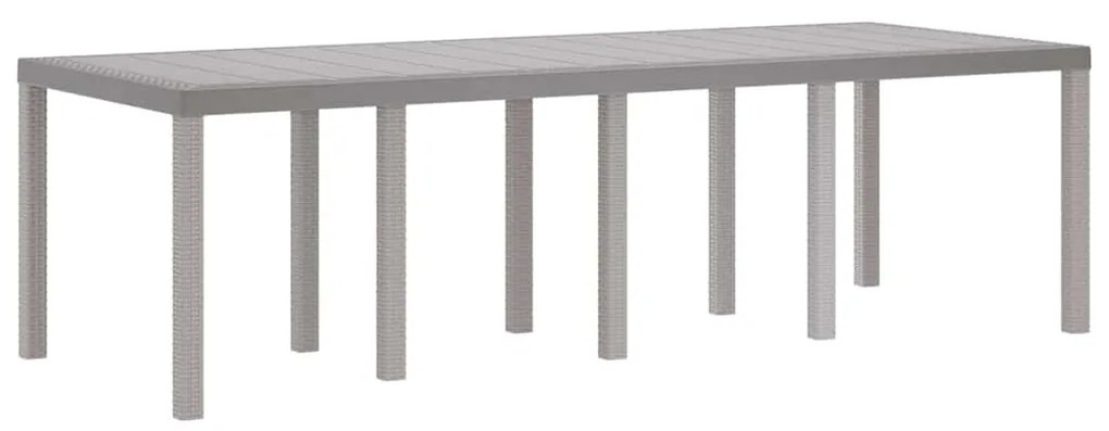 Kert étkező szett 11 pcs Világosszürke Polt rattan