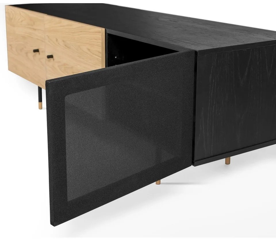 Jugend barna-fekete TV-állvány - Woodman