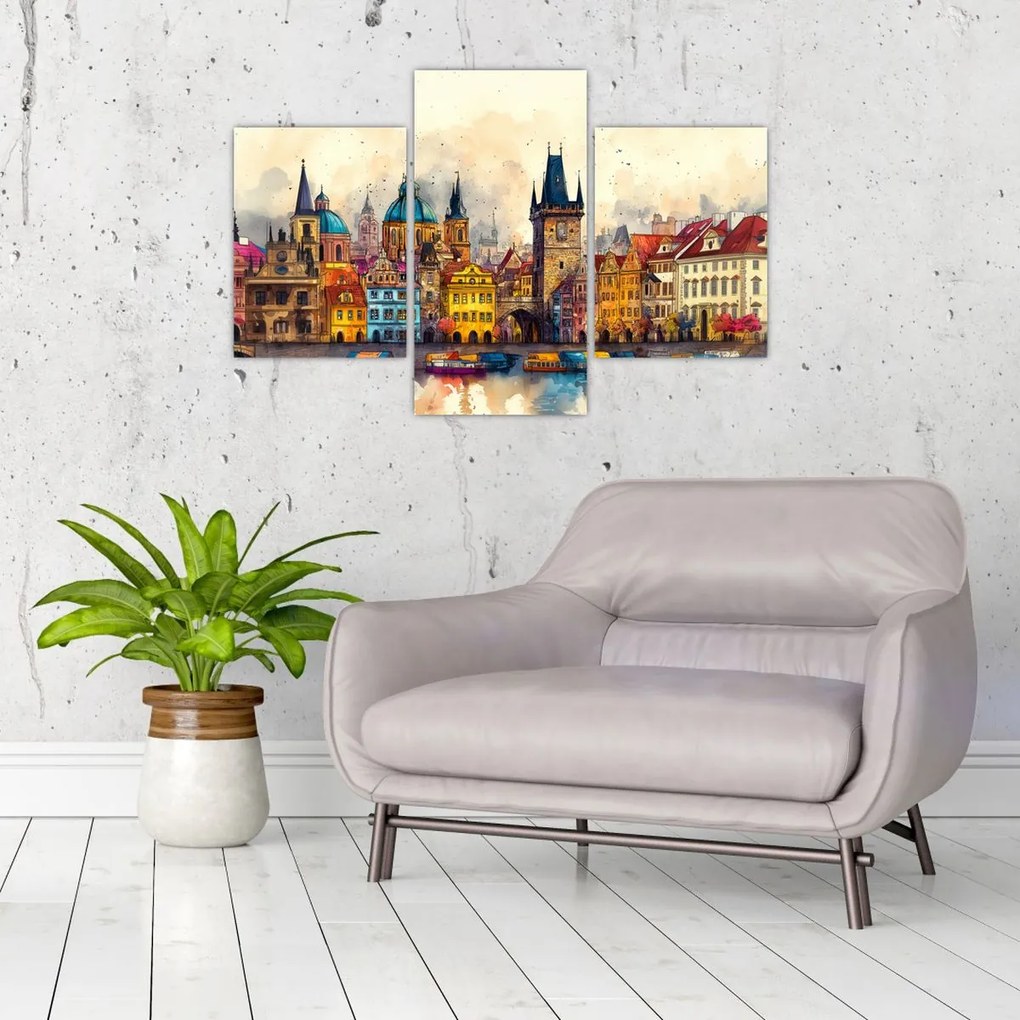 Kép - Ősz a festett városban (90x60 cm)