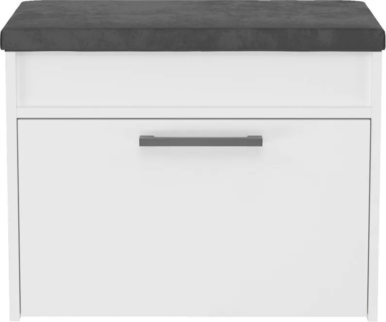 Parma cipősszekrény üléssel és tárolóval, fehér