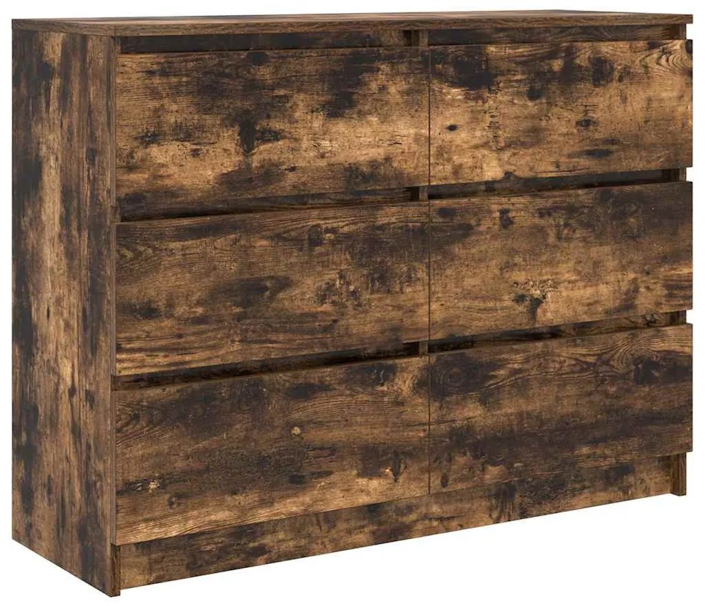 sonoma tölgy színű szerelt fa tálalószekrény 100x35x76 cm