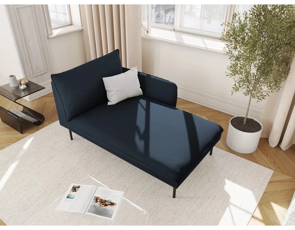 Sötétkék bársony heverő (jobb oldali) Vienna – Cosmopolitan Design
