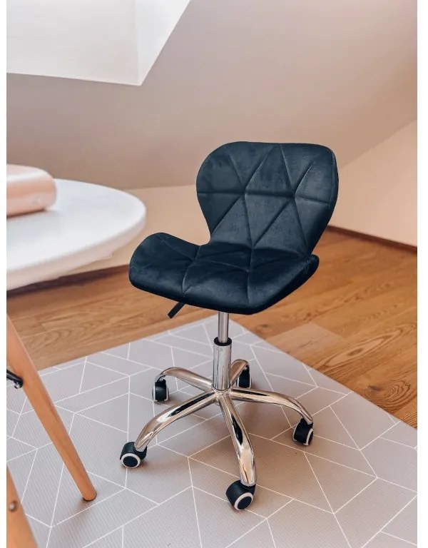 Dolgozószobai szett – összecsukható íróasztal ZARIMO 80×40 cm sonoma tölgy + irodai szék AVOLA VELVET fekete
