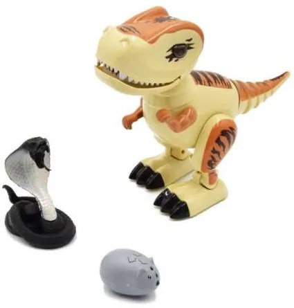 30 Cm Nagy Távirányítós T-rex Dinoszaurusz Szett Kígyóval