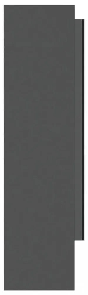 szürke MDF tükrös fürdőszobaszekrény 80 x 15 x 60 cm