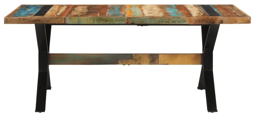 Tömör újrahasznosított fa étkezőasztal 180 x 90 x 73 cm