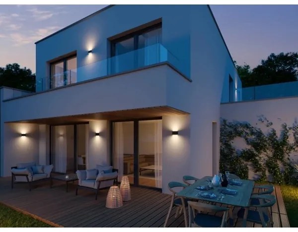 LED2 - LED Kültéri fali lámpa FLAT 2xLED/3W/230V antracit IP54