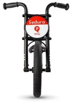 QPlay - Tolós bicikli FEDURO fekete/piros