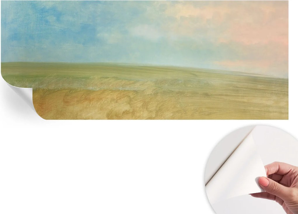 Fotótapéta Fali tapéta Hálószobába és Nappaliba Pasztell mezők 250x104 cm