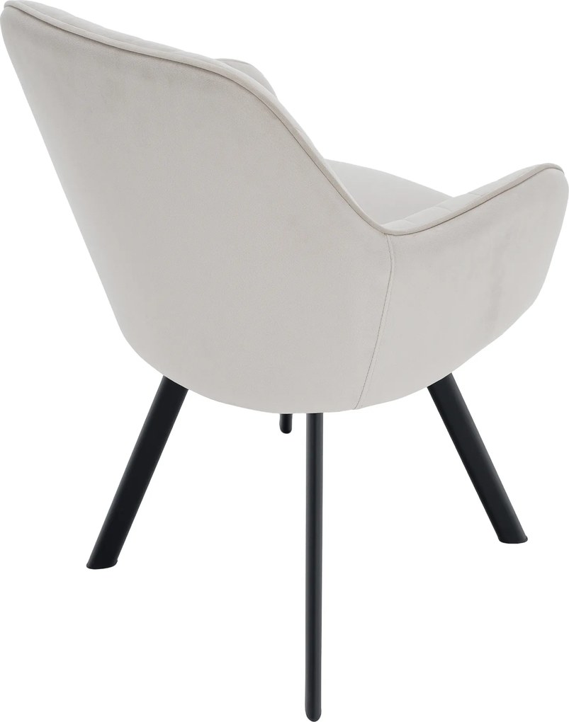 Design fotel, bézses szürke Velvet szövet, AURIL