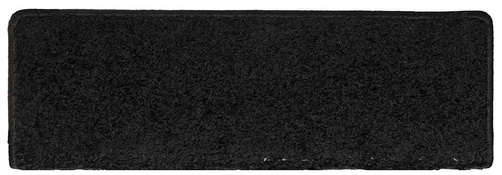 30 db fekete lépcsőszőnyeg, téglalap alakú széllel, 65 x 21 x 4 cm