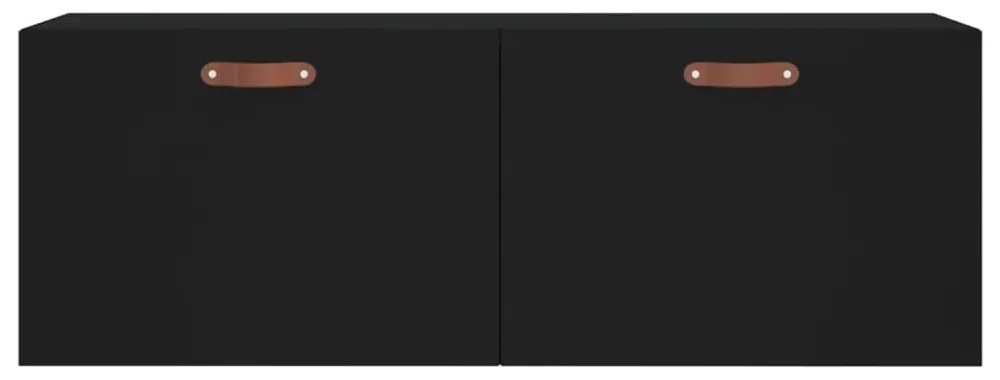 fekete szerelt fa faliszekrény 100 x 36,5 x 35 cm