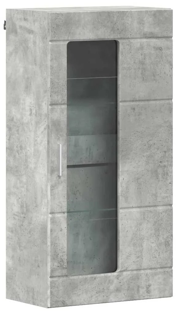 Fali szekrény polcokkal Beton szürke 55 x 29 x 100 cm Faanyag