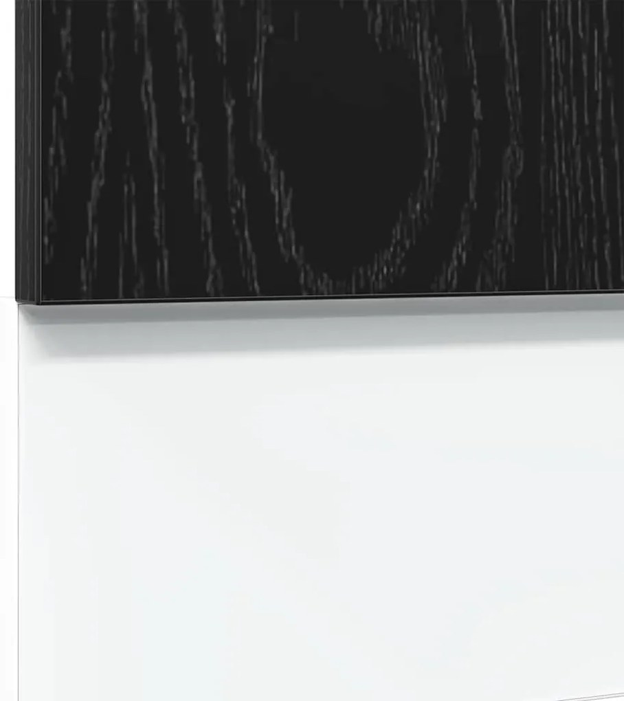 fekete tölgy szerelt fa mosogatógép panel 60x1,5x67 cm