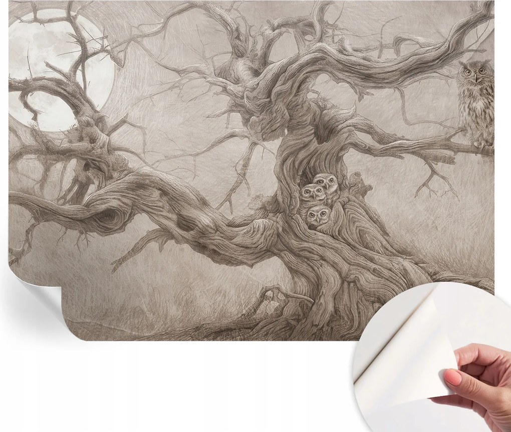 Öntapadós Dekoratív Fotótapéta Hálószobába Éjszakai madarak 208x146 cm