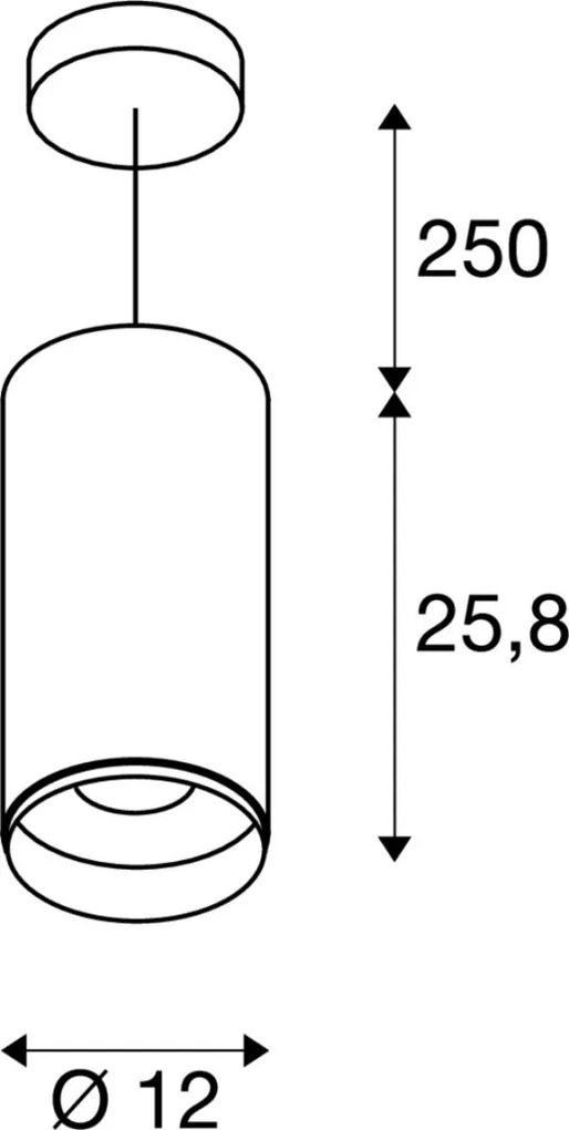 SLV 1005788 NUMINOS DALI XL Hengeres Függesztett Lámpa Fehér, Fekete LED IP20