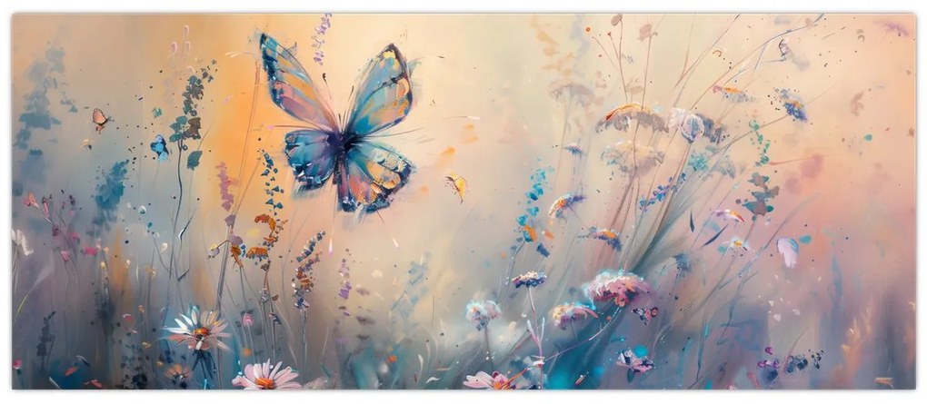 Kép - Rét pillangóval II (120x50 cm)