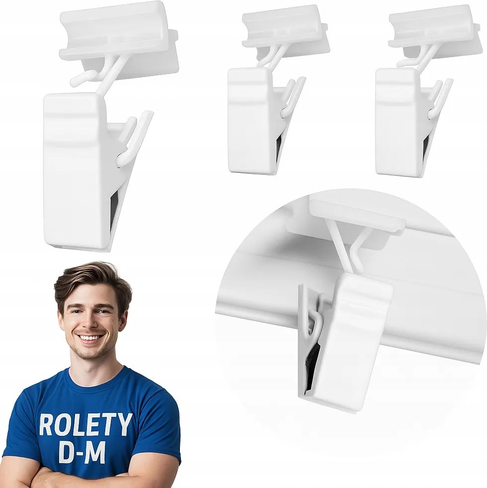 100x Függönykarnis békák Slim Ks Fehér Csúszós Alumínium Redőny Függöny