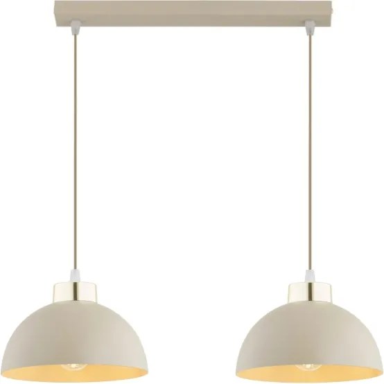 Brilagi - Kábeles csillár MOON 2xE27/60W/230V bézs/arany