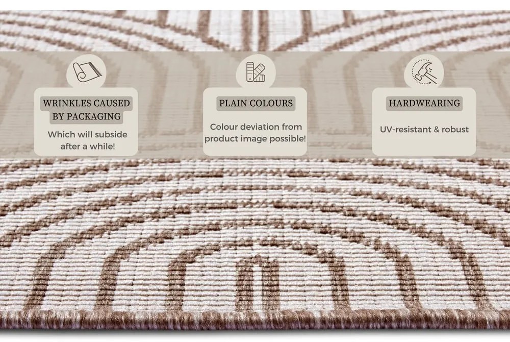 Barna kültéri szőnyeg 200x290 cm Pangli Linen – Hanse Home