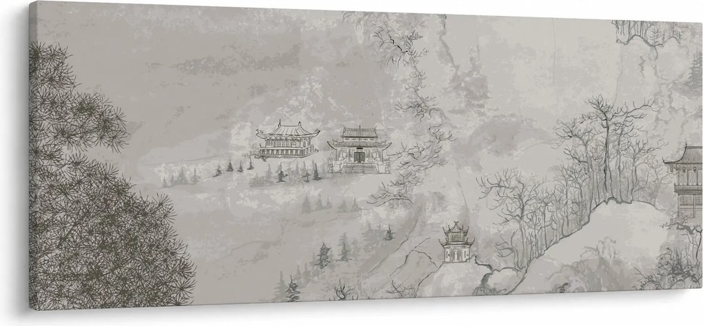 Kép - Kínai táj (120x50 cm)