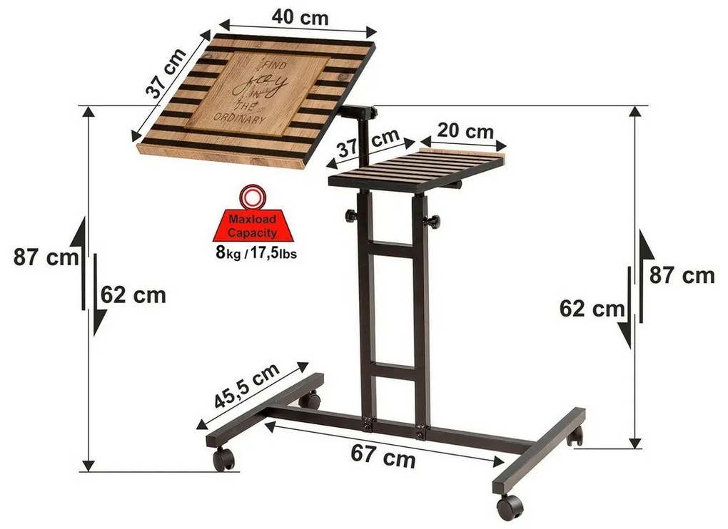 Glen Atlantic Pine laptop asztal